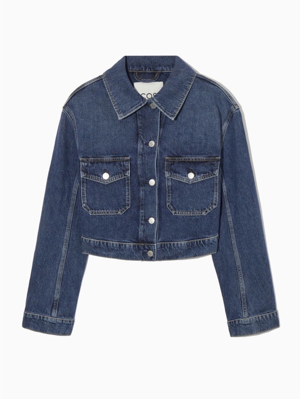 COS Dark Blue Cropped Denim Jacket